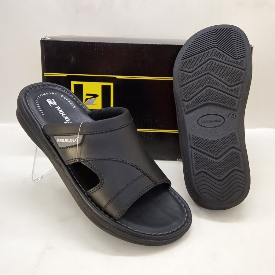 Sandal Kulit Pakalolo N1115 - Hitam
