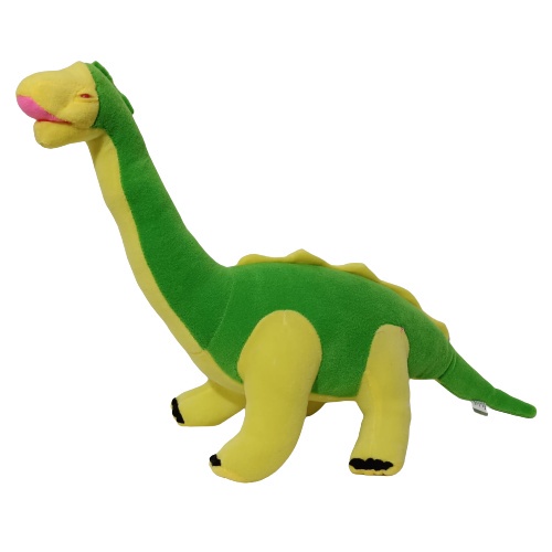 Boneka Dinosaurus Brontosaurus &amp; bahan Soft Velboa impor Halus sangat lembut