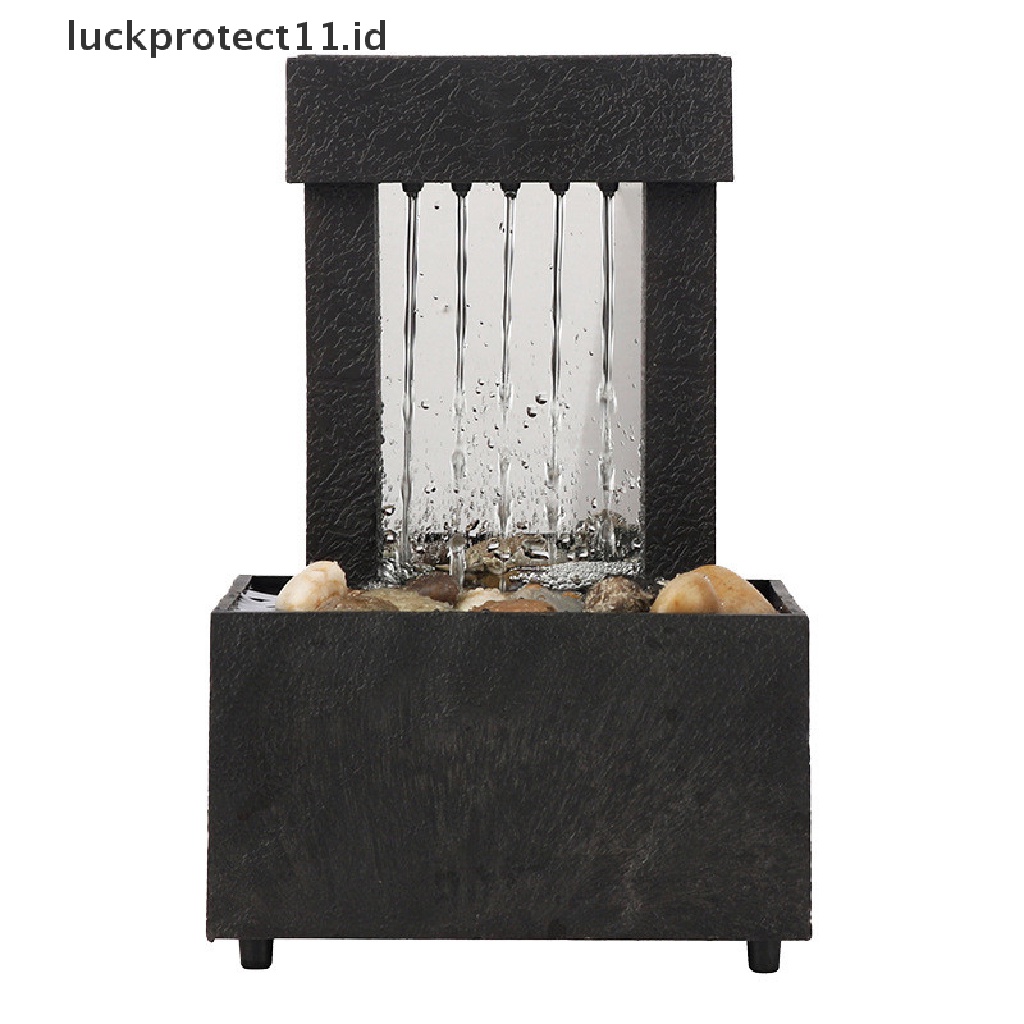 //HG&amp;ID// Waterfall Scene Tabletop Feng Shui Meditation Waterfall Fountain Tabletop Desk .