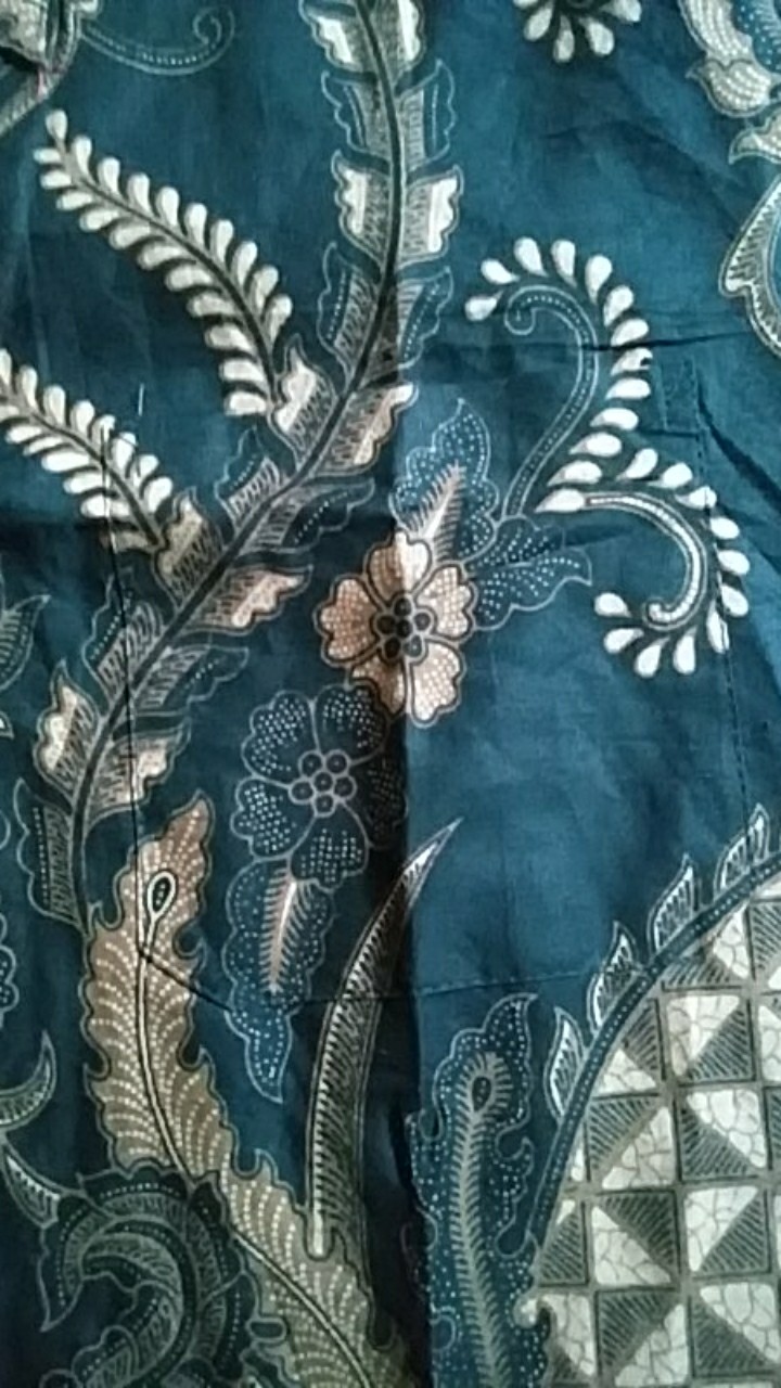 Atasan Batik Sutra Pria Lengan Panjang Kenongo Hem Padi Pekalongan M L Xl