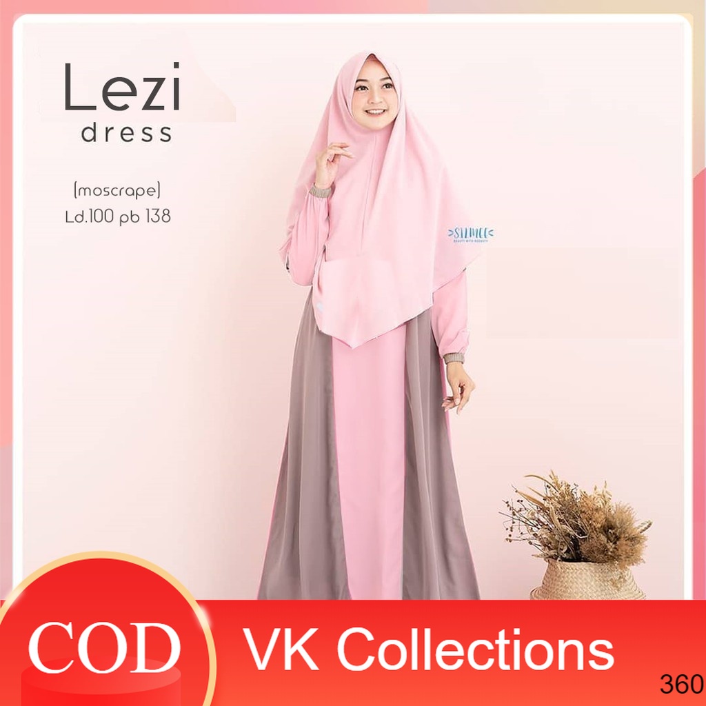 Model baru dress Setelan Gamis plus Hijab dres muslim / dress muslim