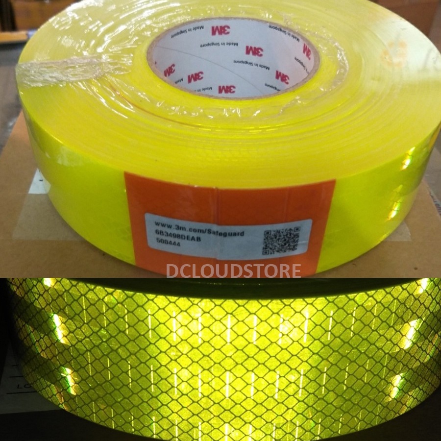 

Original Sticker 3M Scotchlite Tape 2 inch x 50 Yard Fluorescent Yellow Green