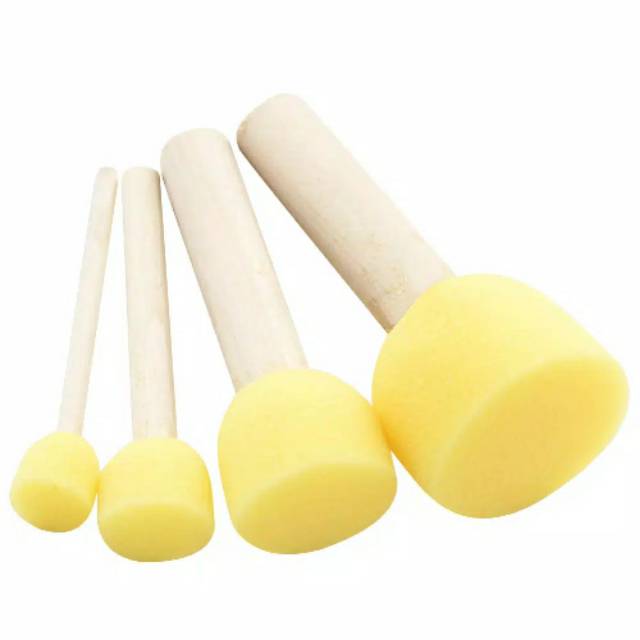 

Babalil - 4pcs Set Kuas Spons Painting / Sponge Brush/ Spons Lukis