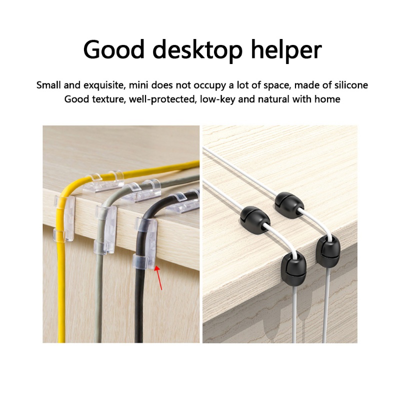 Btsg Kabel Organizer Untuk Rumah Meja Kantor Telepon Charging Cable Holder Mouse Keyboard Kawat Sortir Penjepit Perekat Diri