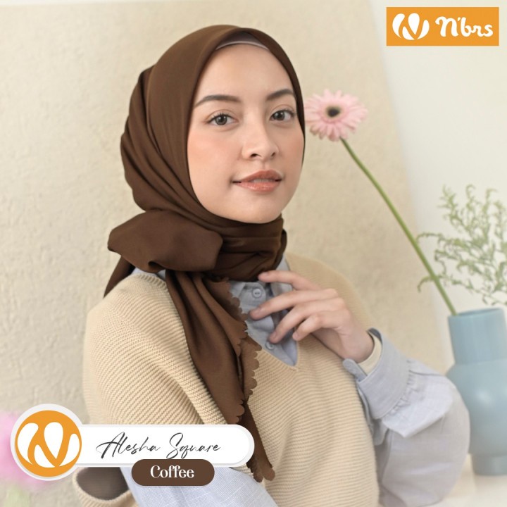 Jilbab Segi Empat Nibras ALESHA SCARF 120 CM Jilbab Segi Empat Terbau Jilbab Nibras Terbaru