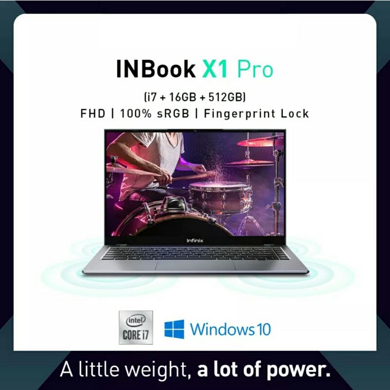 INFINIX laptop X1 Pro Intel® Core™ i7-1065G7 14"FHD Display/16GB/512GB SSD/Intel UHD Graphics/Win10H