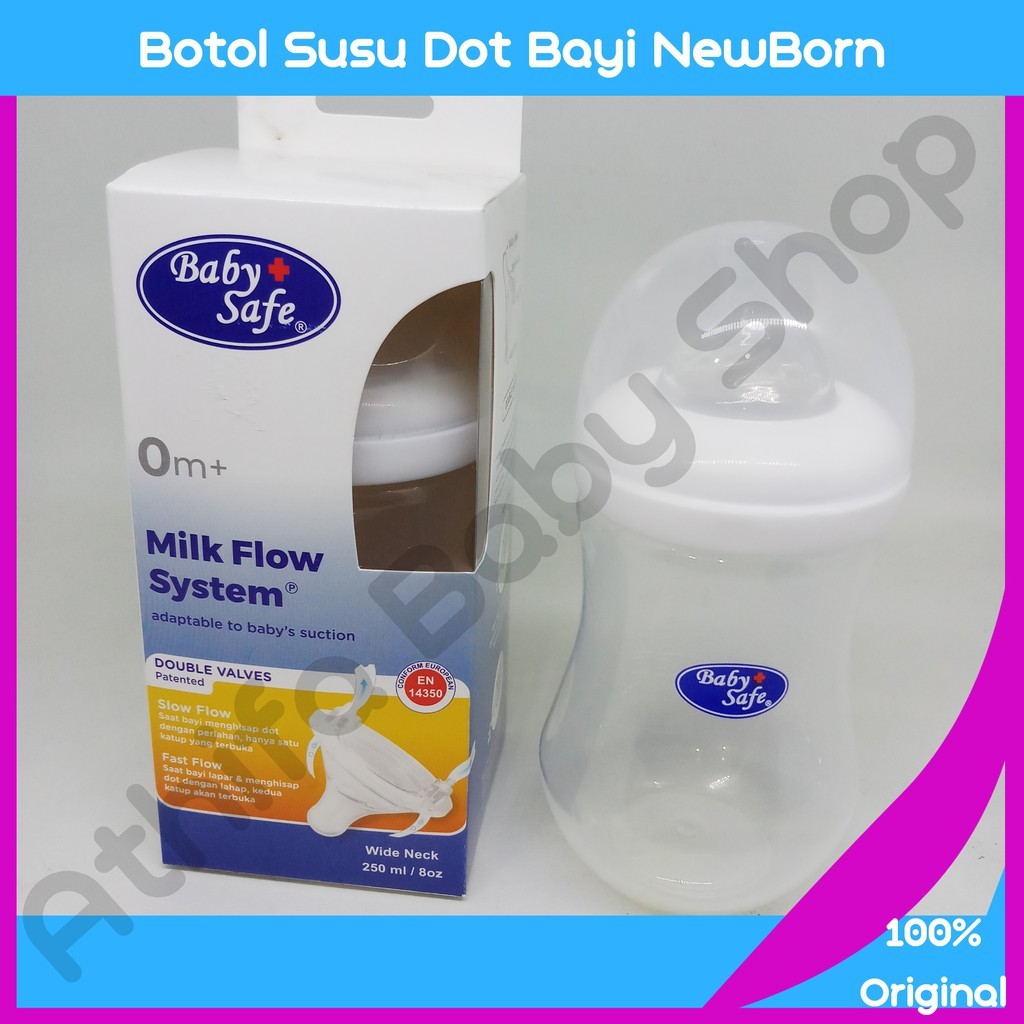 Botol susu Dot Bayi Botol ASI ASIP Bayi Baby Safe Feeding Bottle 250ml Karakter BPA FREE WN002 safe