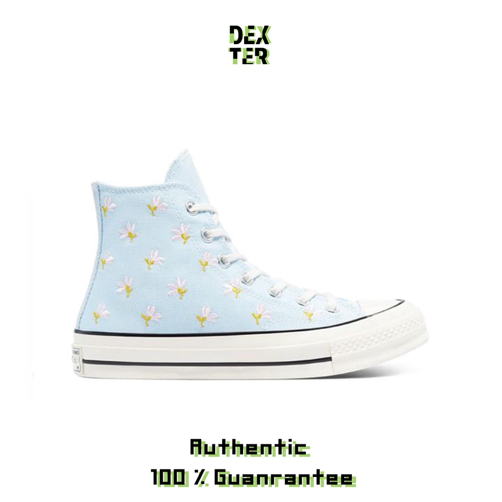 Converse Chuck 70 Embroidered Garden Party Hi - Chambray Blue/Egret/Black