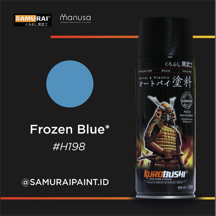 Samurai Paint Frozen Blue Honda #H198 Cat Aerosol Kualitas Kompresor