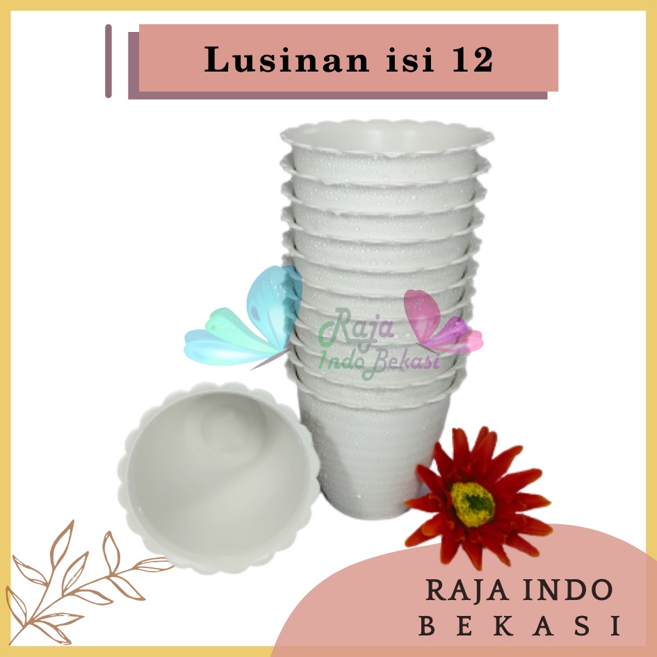 Lusinan Pot Tawon 7 Putih 7.5 Cm By Garden Of Love Pot Bunga Plastik Mini Lucu Vas Bunga Kaktus Kecil