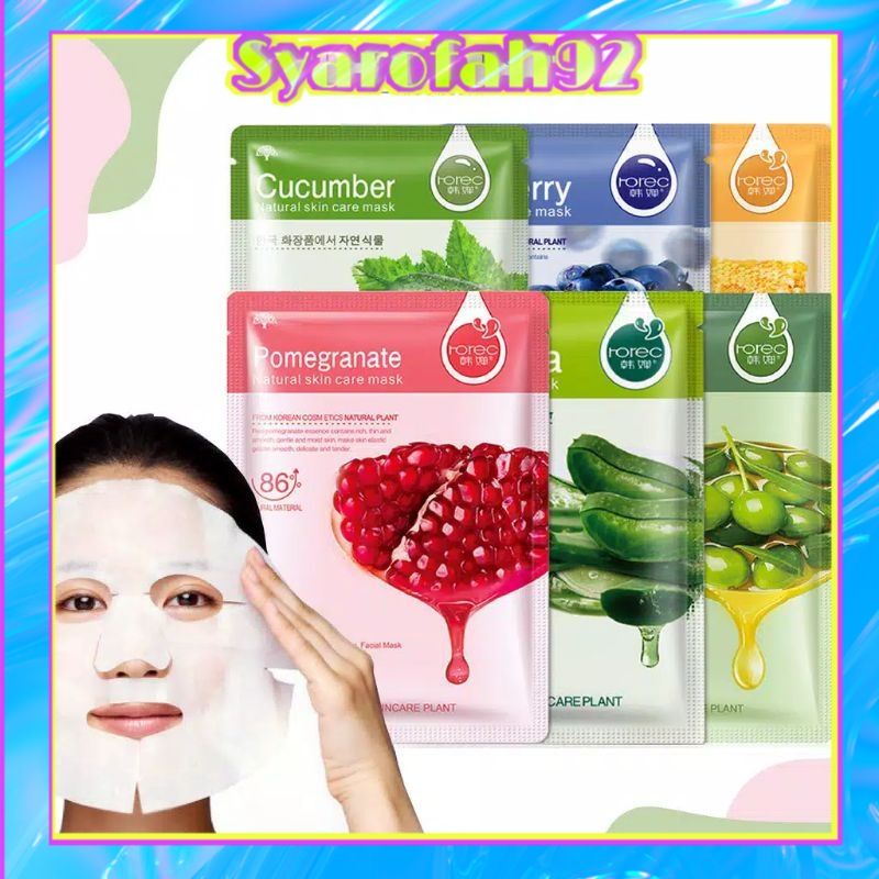 Rorec / Hchana Sheet Mask All Varian - Masker Wajah Rorec BIMG