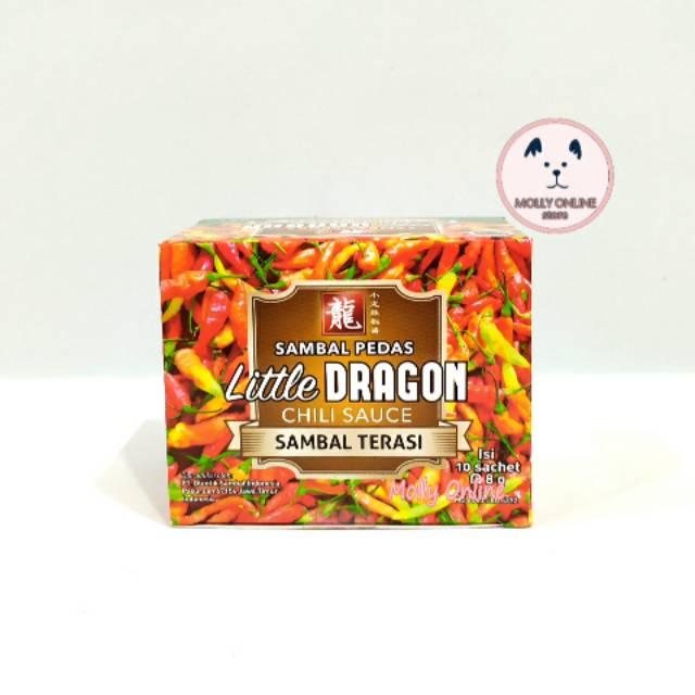 

Little Dragon Sambal Terasi Box 10 Sachet Sambel Pedas Chilli Sauce