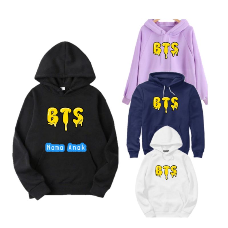 Hoodie jaket anak BTS/hoodie bts anak/jaket kpop [free cetak nama]