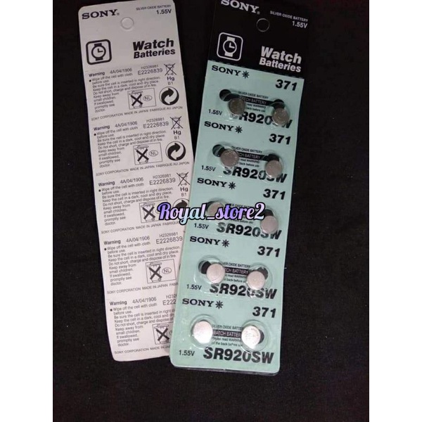Baterai Jam Tangan Sony 920 , Baterai Jam 371/SR920SW Sony Murah, Sony AG Murah