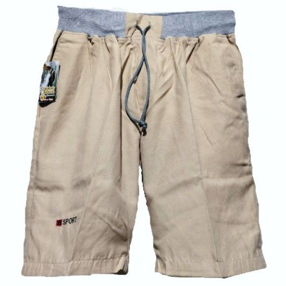 Celana Pendek Pria Chino Tuwil Pinggang Karet Rip No 28 sampai 30 (Size L)