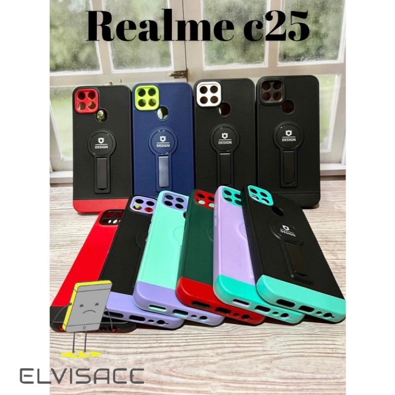 CASE REALME C25 CASING REALME C25 CASING STANDING LIPAT SOFTCASE REALME PELINDUNG KAMERA