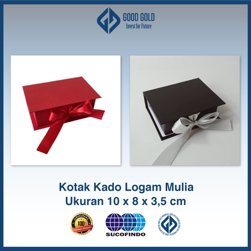 Kotak Kado Logam Mulia ukuran sedang/ Gift Box