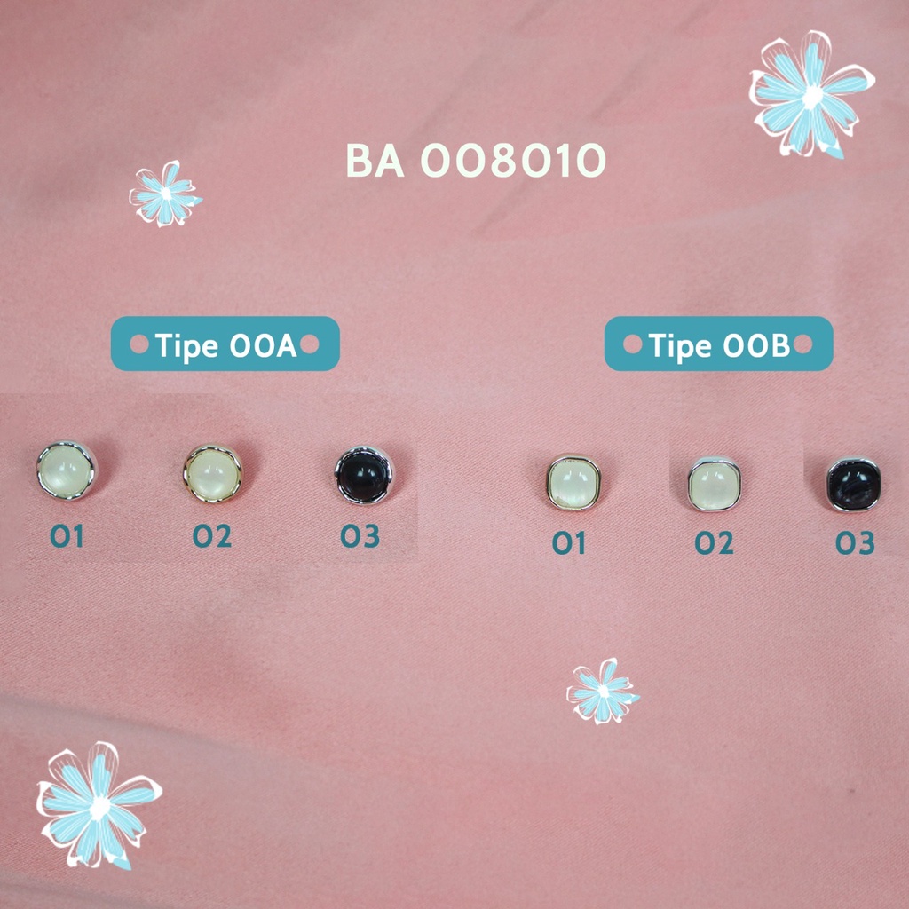 Kancing Akrilik Polos Bentuk Bulat Cembung 12mm