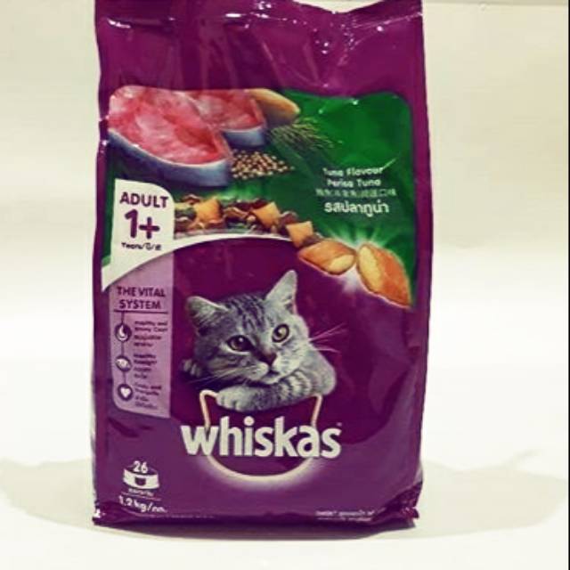 WHISKAS ADULT 1.2kg VARIAN TUNA MACKEREL CHICKEN ,