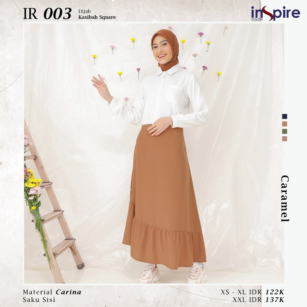 Inspire Rok IR 003 Bawahan Polos Bahan Carina Model Simple by youth inspire