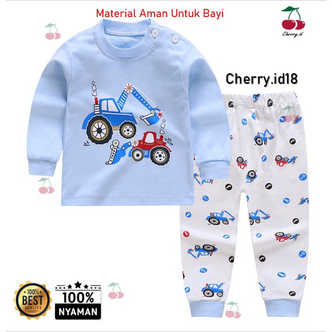 (0Bln-4Thn) COD Setelan Piyama Bayi / Setelan Piyama Anak / Piyama Anak Import / Piyama Bayi Import / Pajamas PY12