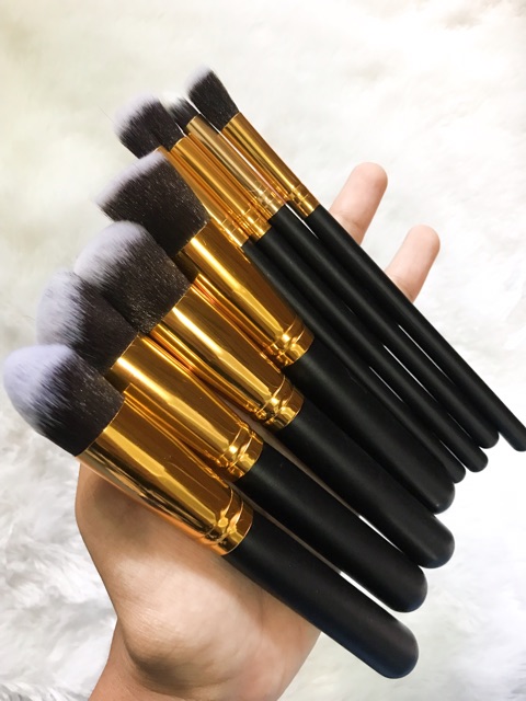 Make Up Brush 8 PCS - Black Gold