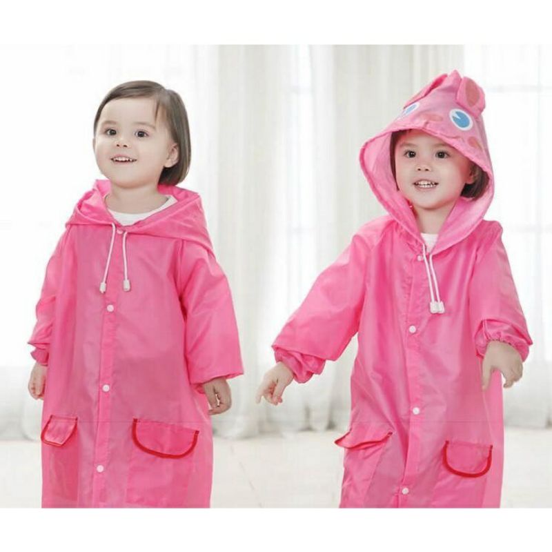 ~ PIYOSHI08 ~ Jas Hujan Anak Balita Funny Raincoat Karakter Lucu Jubah Lengan EVA 2-5 Tahun MA15