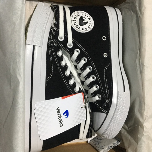Sepatu Ventela BTS High Black white/Black Natural