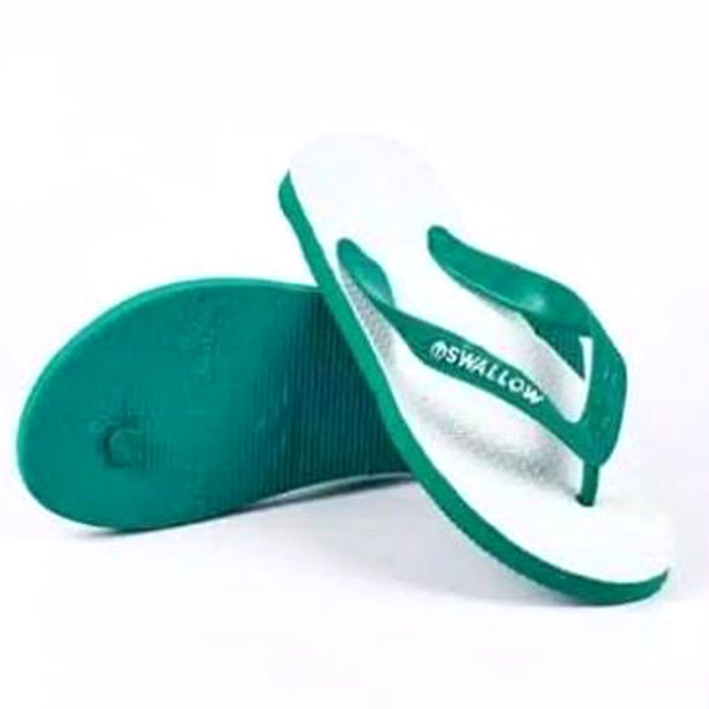 SANDAL JEPIT SWALLOW  DEWASA DAN ANAK MURAH-HIJAU(12 / 31 CM)
