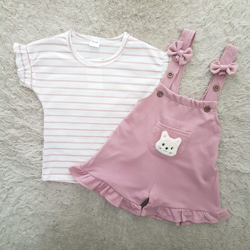 Setelan Bunny Overall set