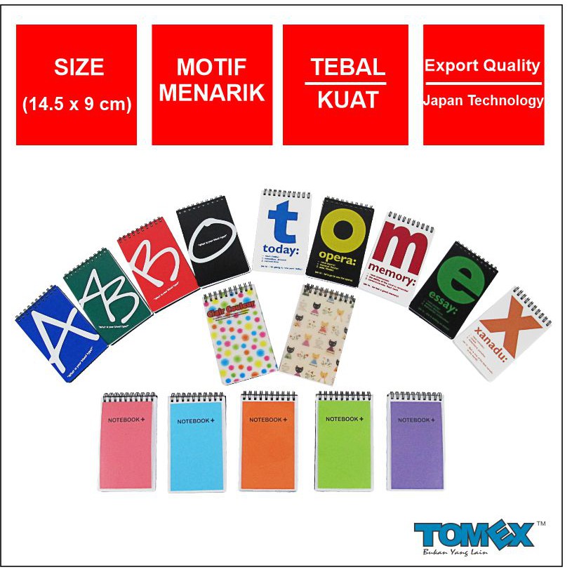 Notebook Spiral A6 Motif / Buku Tulis Spiral / Spiral Notebook / Notes Spiral