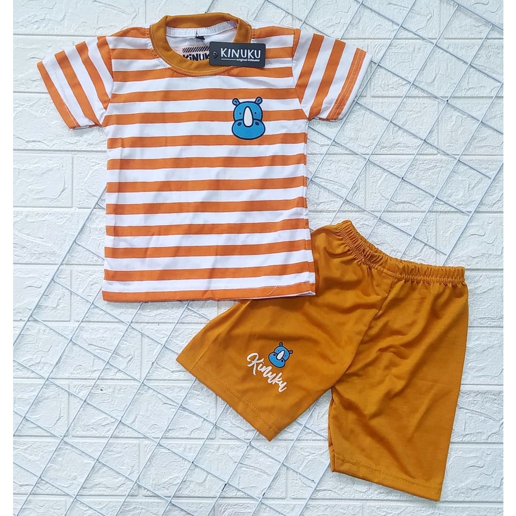 Setelan Kaos Anak Kiano Salur Kinuku