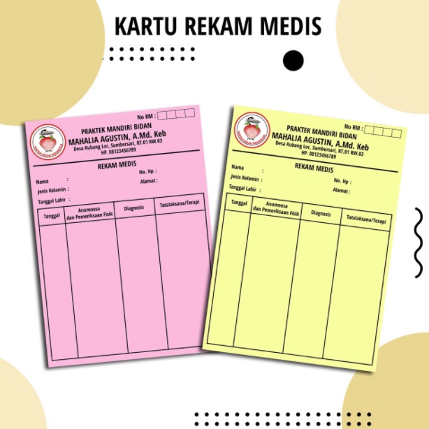 

kartu rekam medis A5/kertas rekamedis/kesehatan/kartu rekamedis custom fre desain
