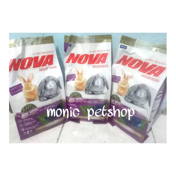 Nova Rabbit Food 1kg Fresh Pack - Pakan Kelinci