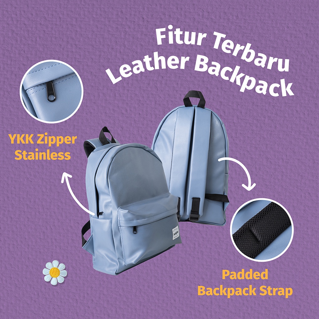 Leather Backpack - Tas Ransel Kulit Sekolah Serbaguna-1