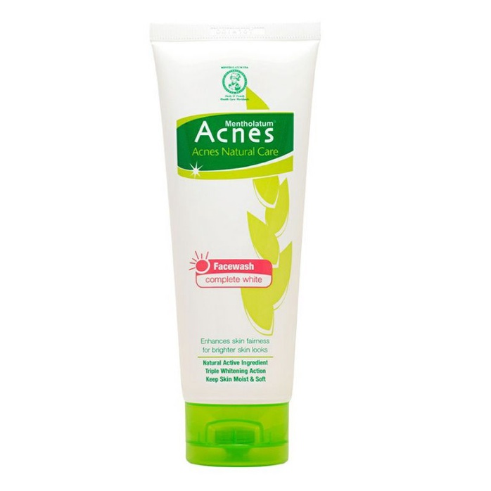 acnes creamy wash, acnes natural care facewash complete white 100 gram