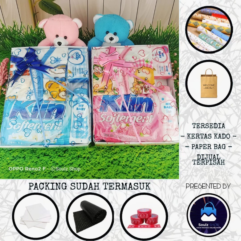 SOUL [Baby 01] Hamper Bayi Kado Lahiran Newborn Paket Set Lengkap  Cute Gift Parcel Real Pict Hampers baby boy and girl Parcel Bayi Laki-laki Perempuan