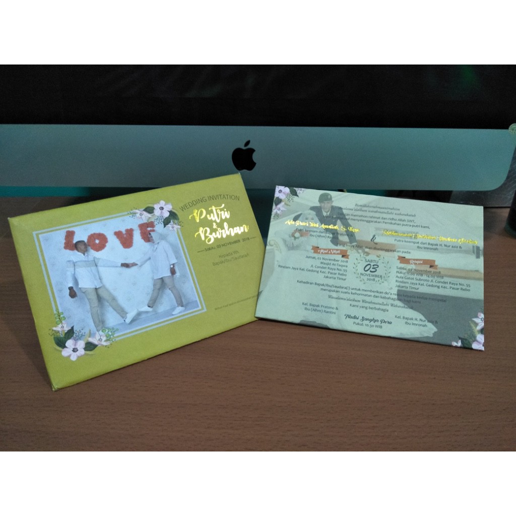 Undangan Pernikahan Hard Cover Landscape