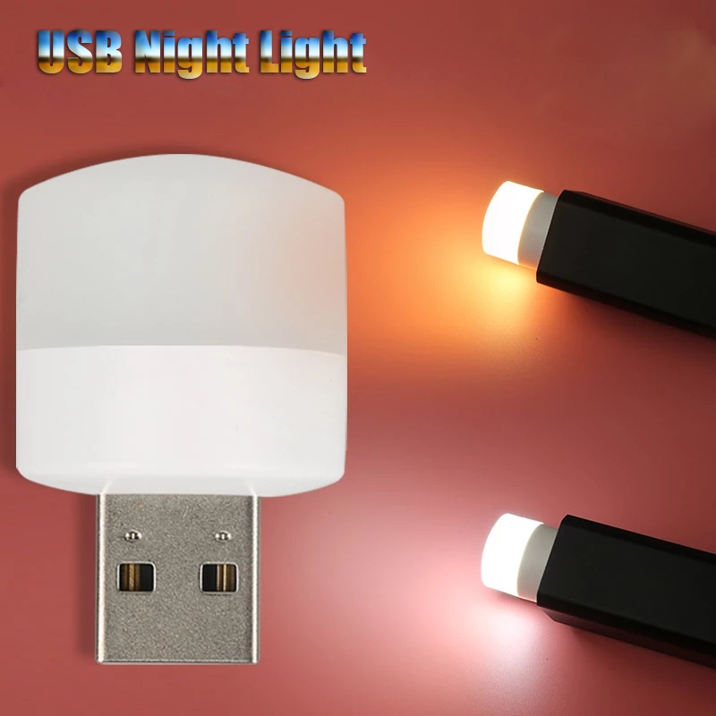 Lampu Baca LED 5v Bentuk Bulat Dengan Port USB Dan Power Charging