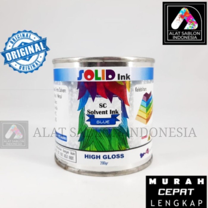 

Hemat Tinta Sablon Besi/ Gelas Kaca 200Gr Blue Biru Basis Minyak Solvent Hemat