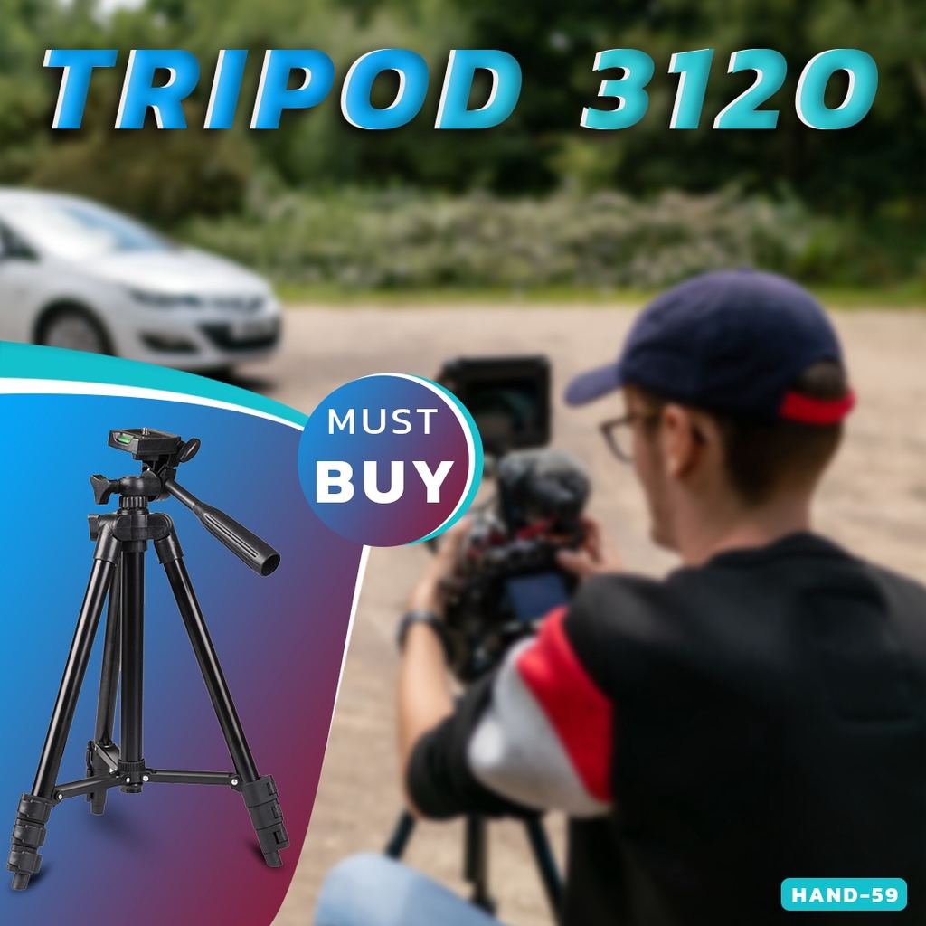 TRIPOD 3120 . Tripod Kamera Dslr Plus Holder for Camdig Actioncam Video Tripod Expandable