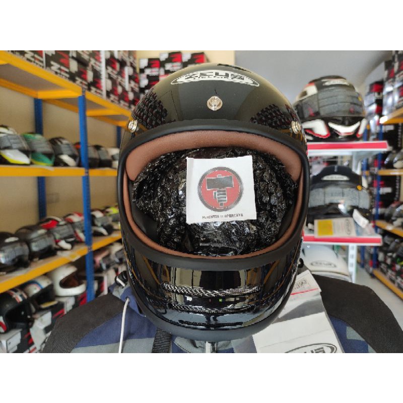 Zeus zs816c Zs 816 Helm Full Face Vintage Black Cakil