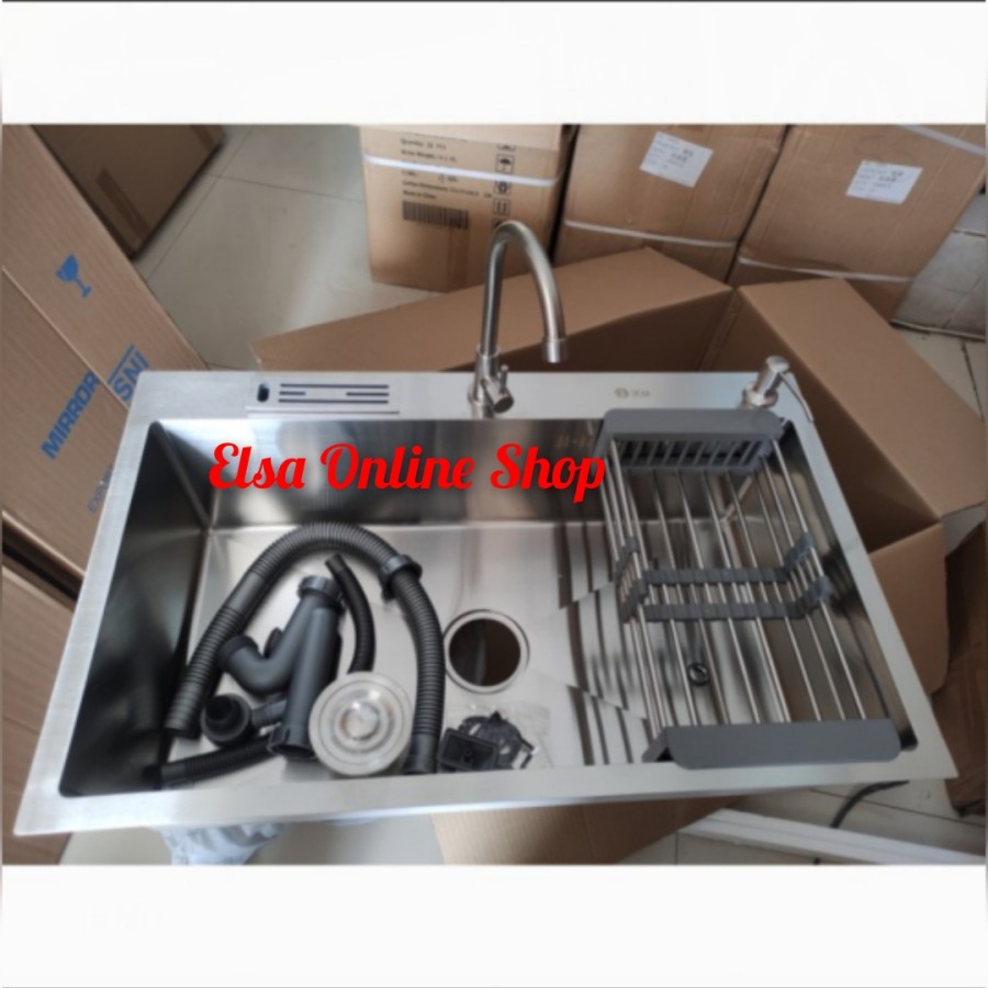 Paket Lengkap Kitchen Sink JKM 8050 + Kran Pipa /Kitchen Sink 8050