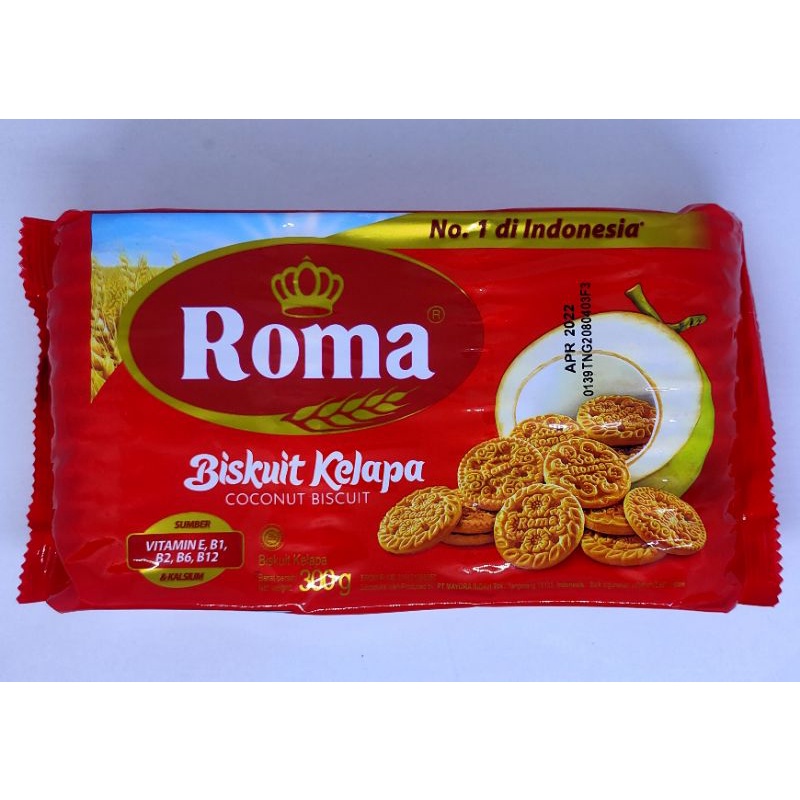 

Biskuit Roma Kelapa Coconut Biskuit Roll 300gr