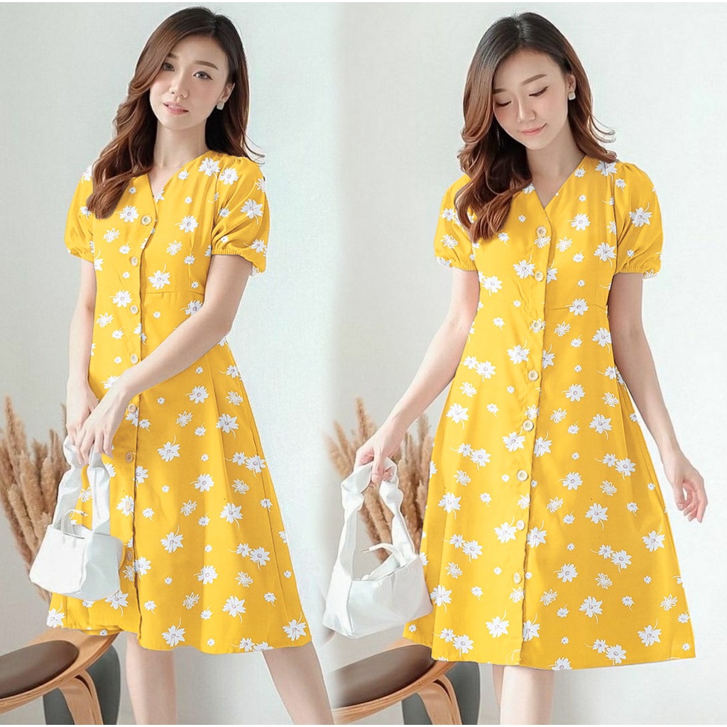 [HNFK] Dress Wanita Elegant / Dress korean Style / Dress / Dress Terbaru Murah / Dress Wanita Kekinian