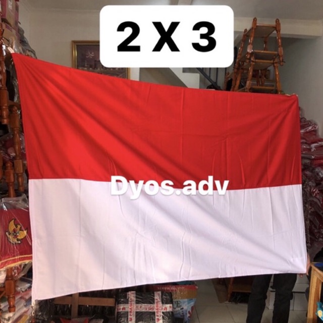 Bendera merah putih bahan drill 2x3