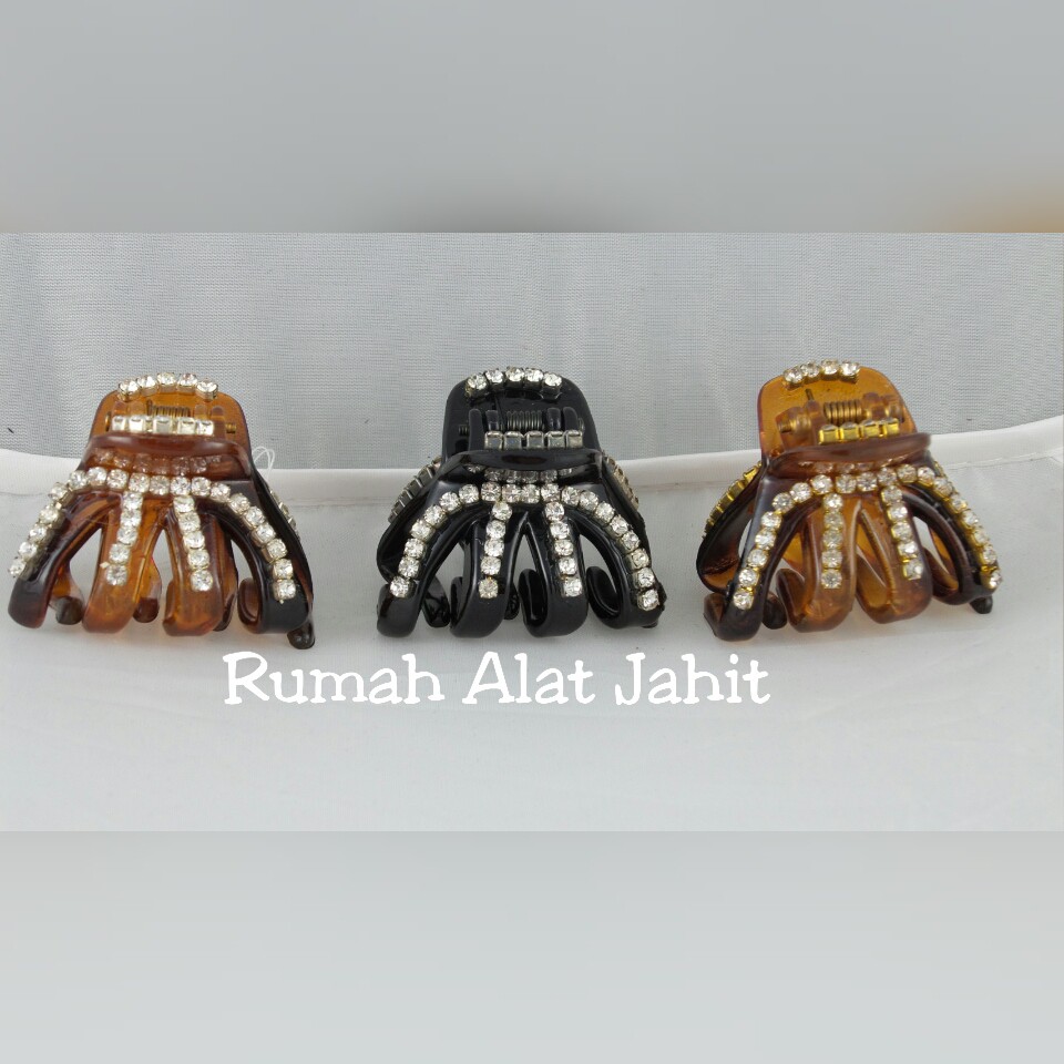 Jepit Rambut / Jedai Kecil Permata Baris 4cm