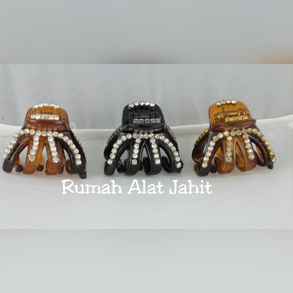 Jepit Rambut / Jedai Kecil Permata Baris 4cm