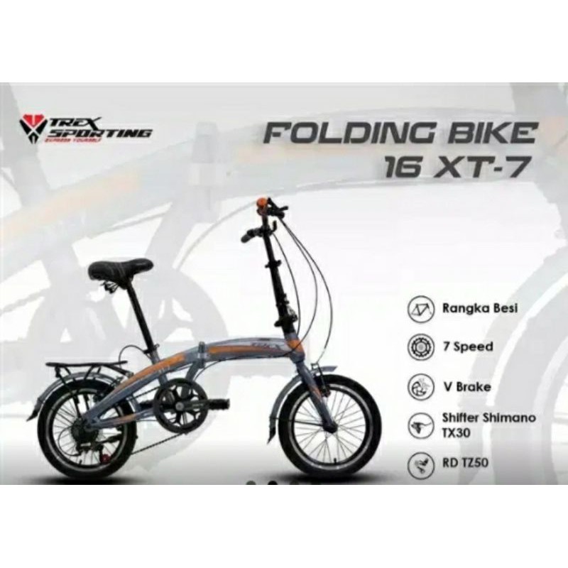 Sepeda Lipat Trex XT-7 16