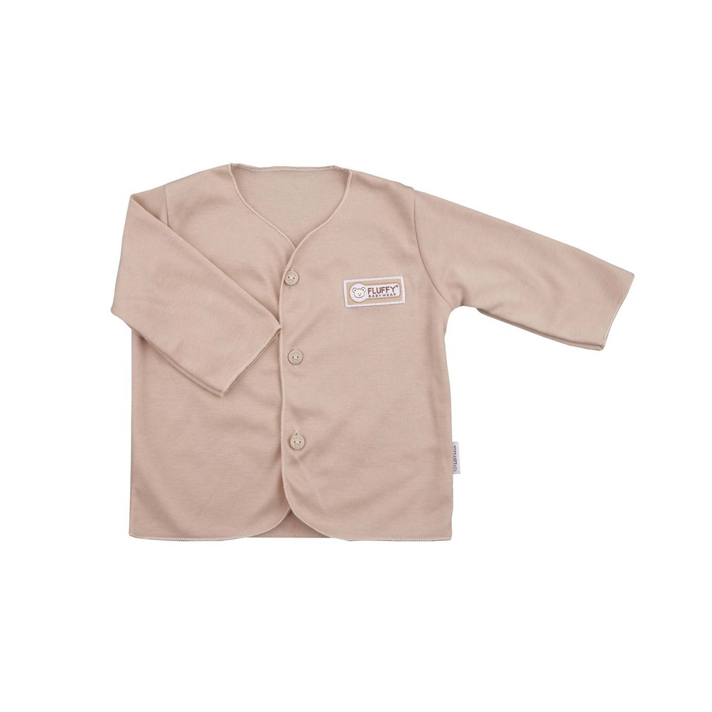 Fluffy Baju Bayi Lengan Panjang Neci Khaki Series - Fluffy Baju Newborn Panjang SNI Seri Khaki-2
